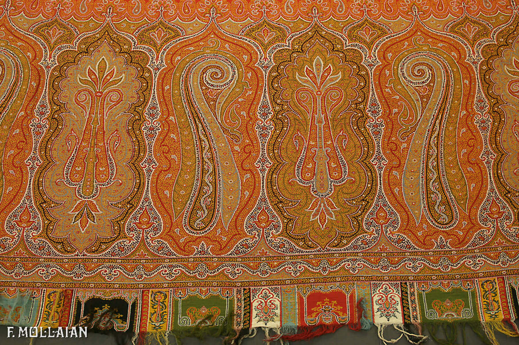 A large Antique Indian Kashmir Textile n°:86080000